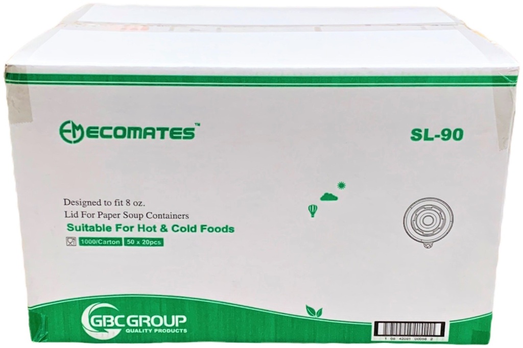 SL-90, Lids for Paper Soup Containers (1000 PC) Ecomates