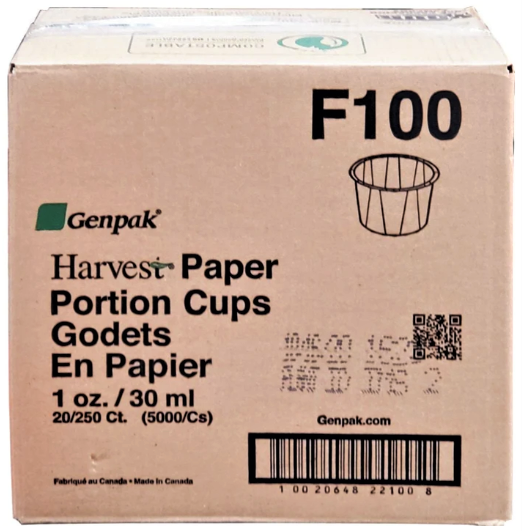 F100, Paper Portion Cups (5000 PC) Genpak
