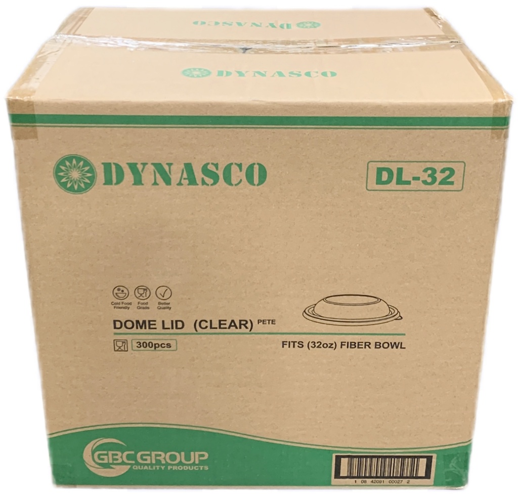 DL-32, Clear Dome Lids (300 PC) Dynasco