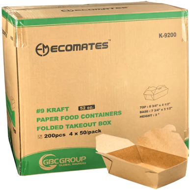 K-9200, #9 Kraft Folded Boxes (200PC) Ecomates