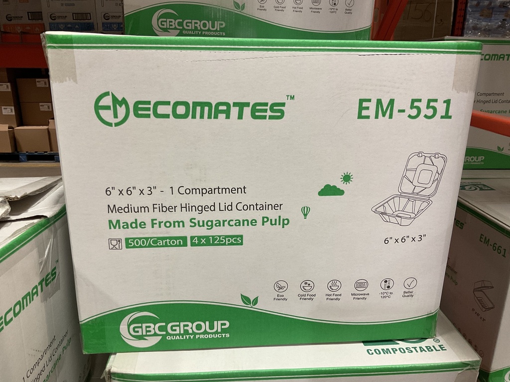 EM-551, Fiber Containers (500 PC) Ecomates