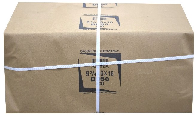 9.75x6x16 DD50 Brown Bags (500 PC) Groupe Sacs Frontenac