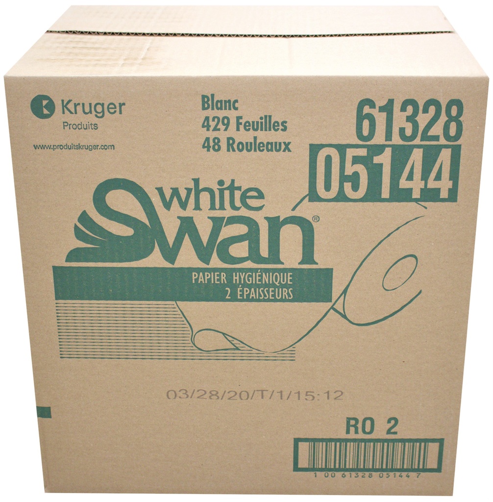 05144, 2 Ply Bath Tissue (48 RL) White Swan