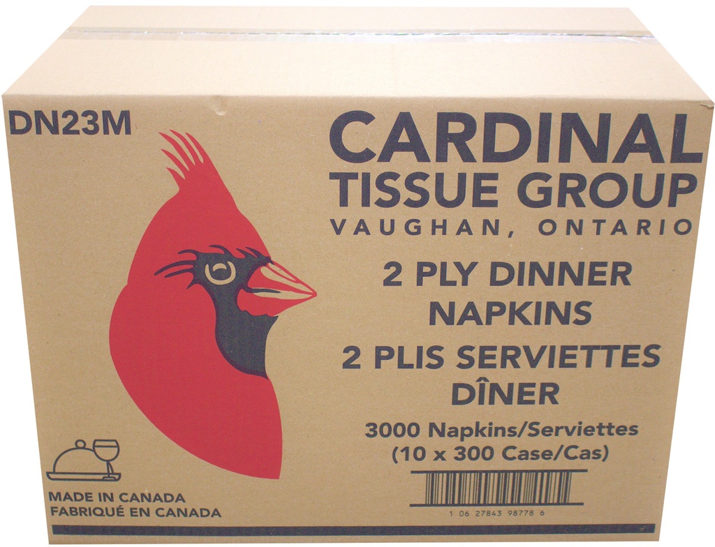 DN23M, 2 Ply Dinner Napkins (10x300 PC) Cardinal