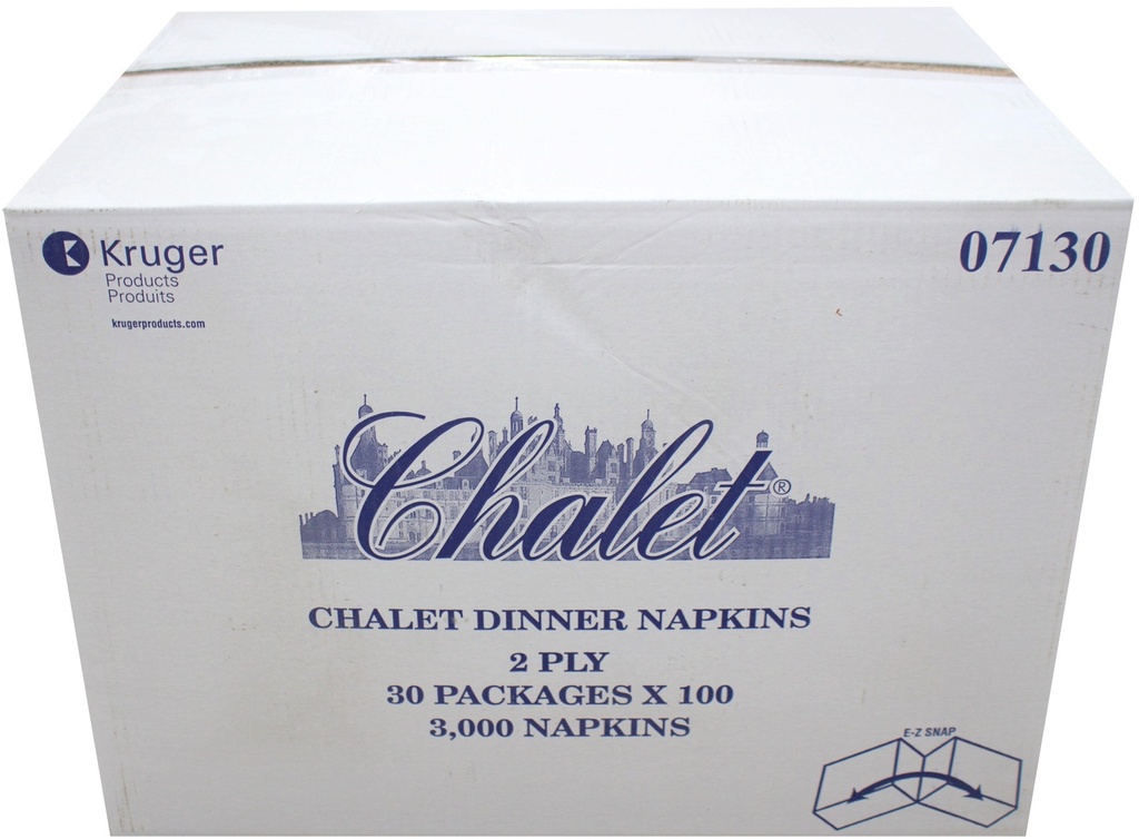 07130, 2 Ply Dinner Napkins (30x100 PC) Chalet