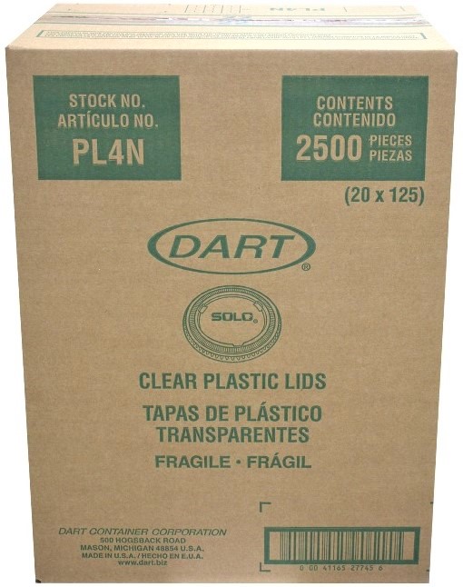 PL4N, Clear Plastic Lids (2500 PC) Dart