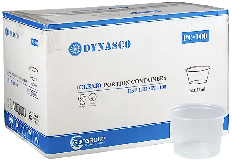 PC-100, Clear Portion Containers (2500 PC) Dynasco