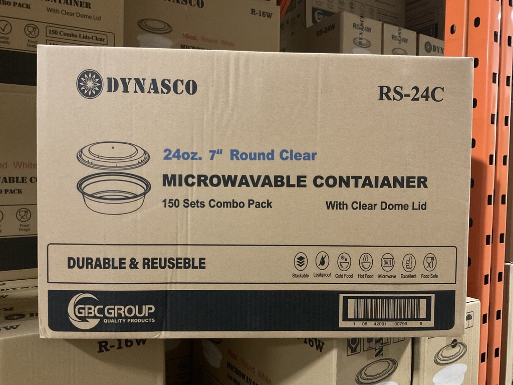 RS-24C, Clear Round Combo (150 SET) Dynasco