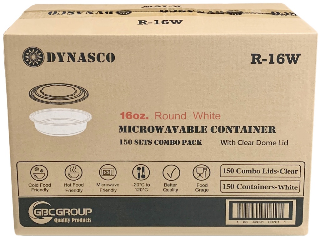 R-16W, White Round Combo (150 SET) Dynasco