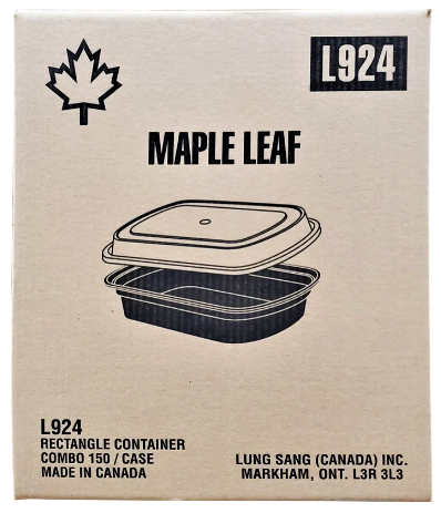 L924, Black Rectangular Combo (150 SET) Maple Leaf