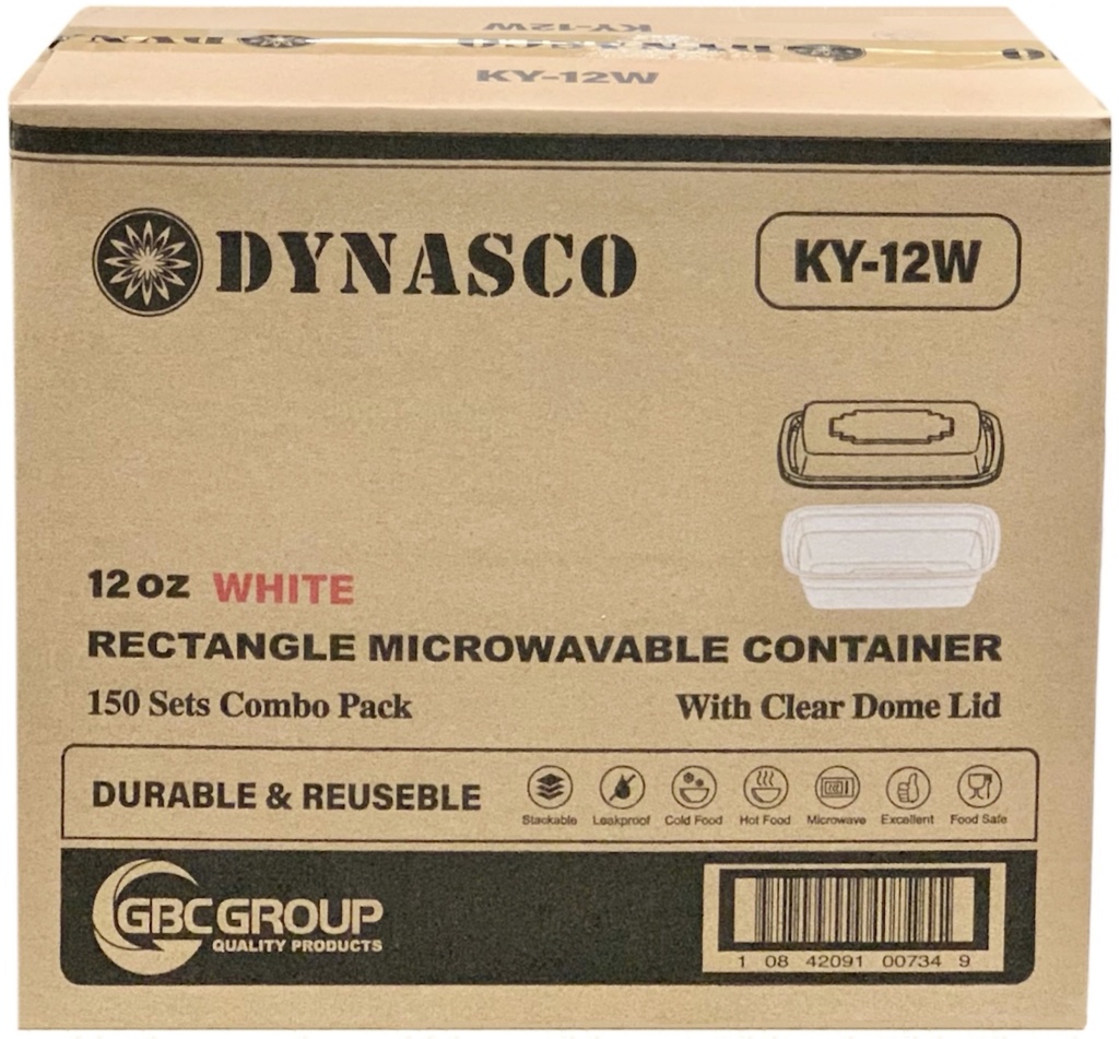 KY-12W, White Rectangular Combo (150SET) Dynasco