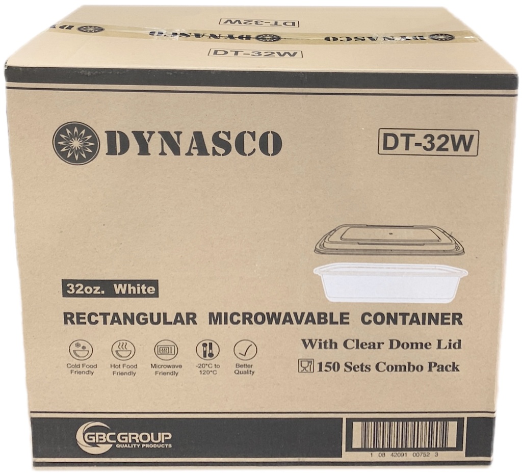 DT-32W, White Rectangular Combo (150 SET) Dynasco