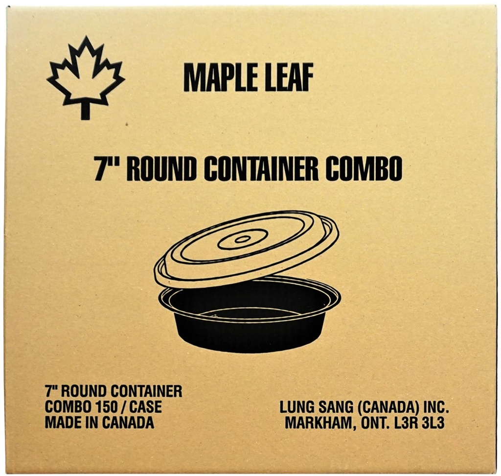 7” Black Round Combo (150 SET) Maple Leaf