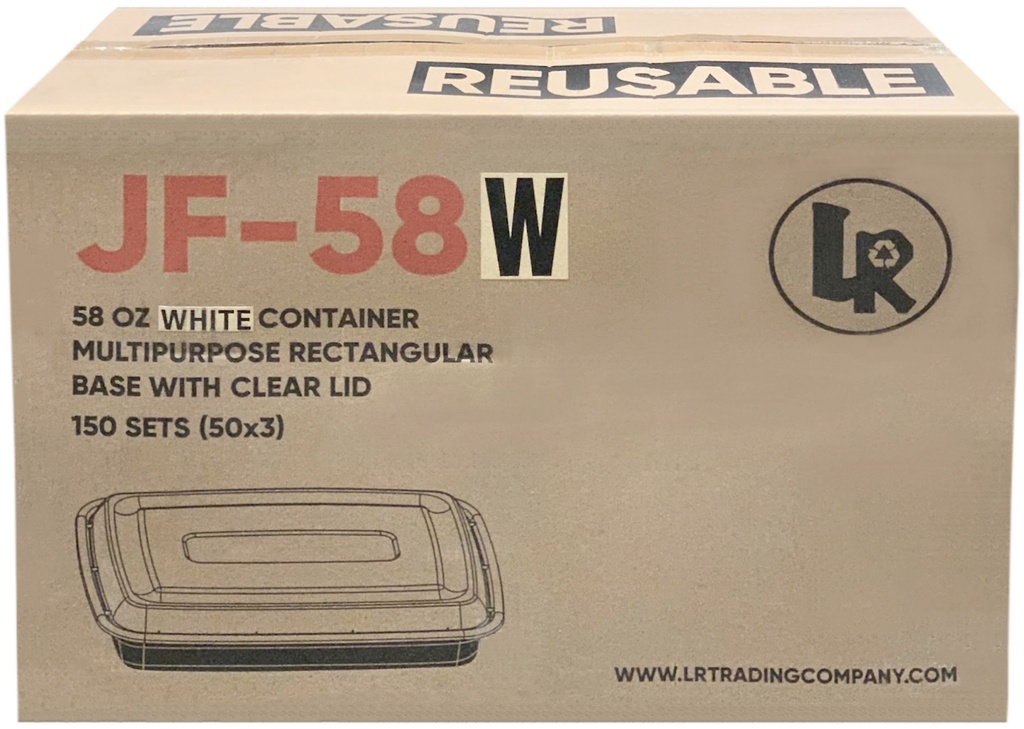 JF-58W, White Rectangular Combo (150SET) LR