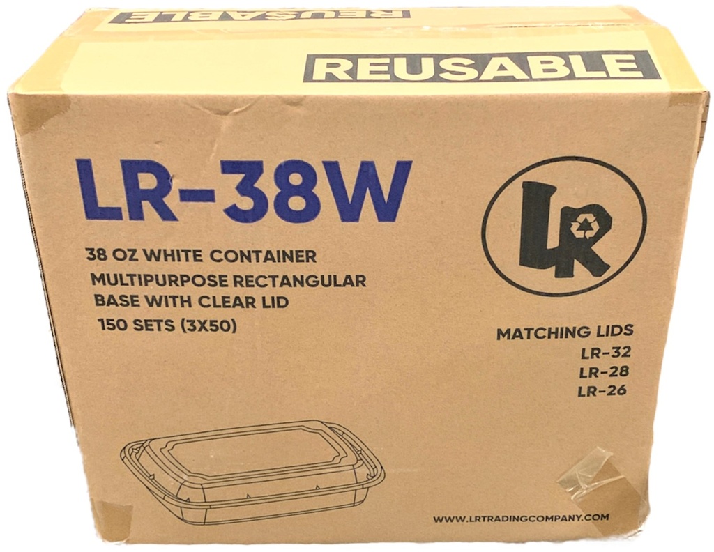 LR-38W, White Rectangular Combo (150 SET) LR