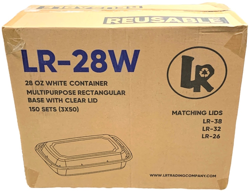 LR-28W, White Rectangular Combo (150 SET) LR