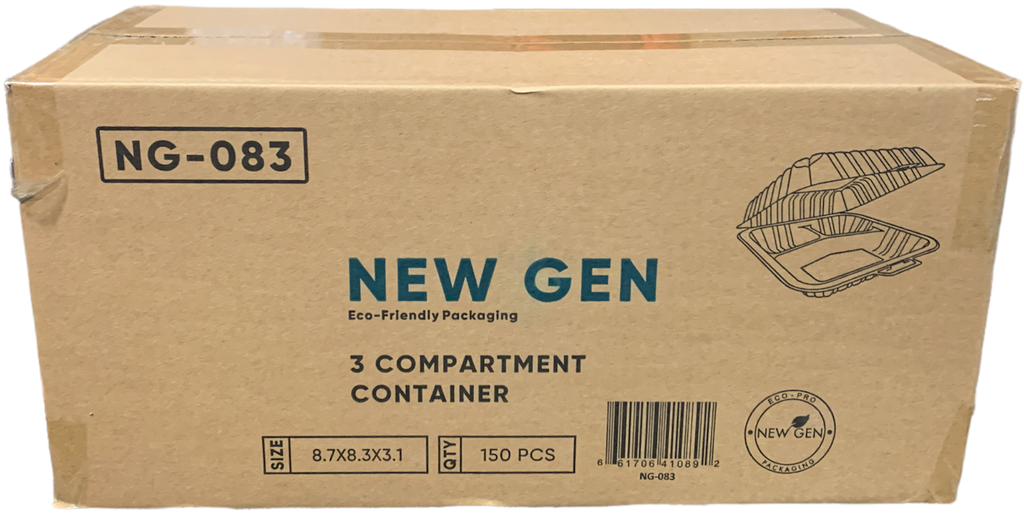 NG-083, 3 Compartment Containers (150 PC) New Gen