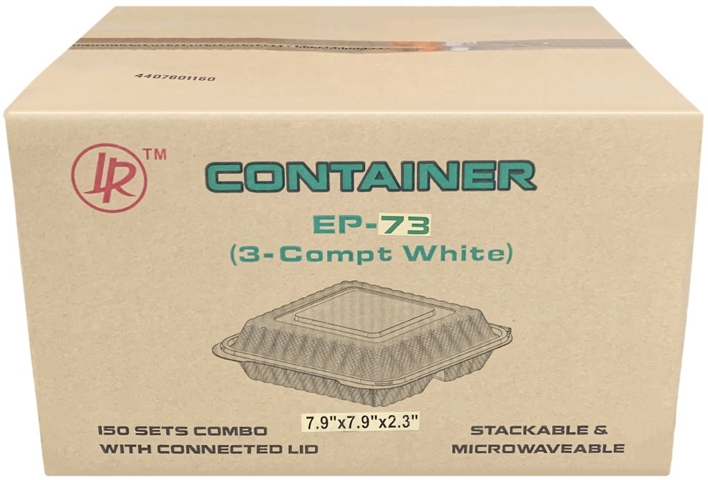 EP-73, White 3 Compartment Container (150 PC) LR