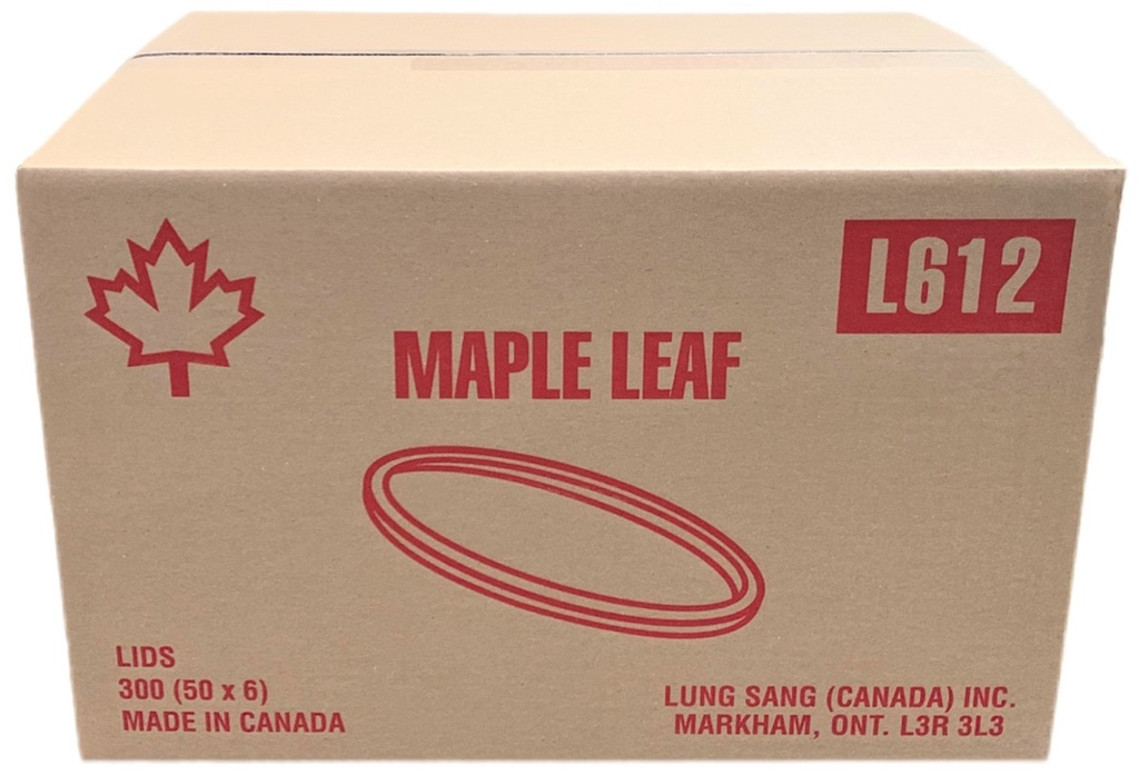 L612, Plastic Lids (300 PC) Maple Leaf