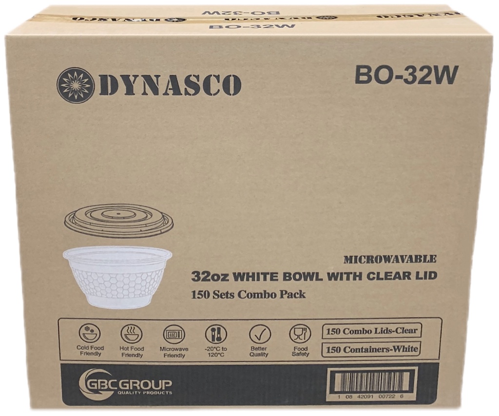 BO-32W, White Bowl Combo (150 SET) Dynasco