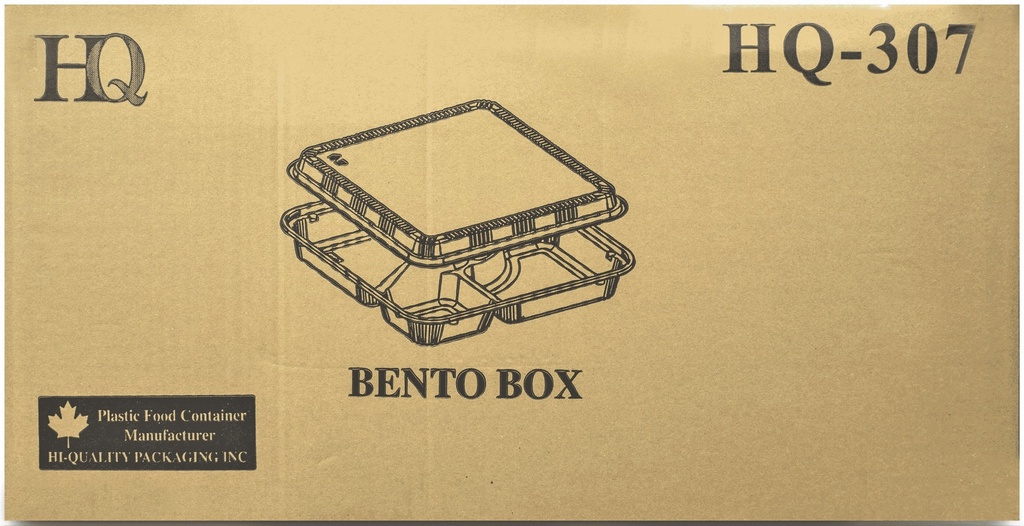 HQ-307, 5 Comp White Bento Boxes Combo (100 SET) Hi-Quality