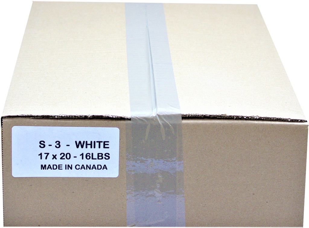 S-3 White T-Shirt Bags 17x20 (16 lb)