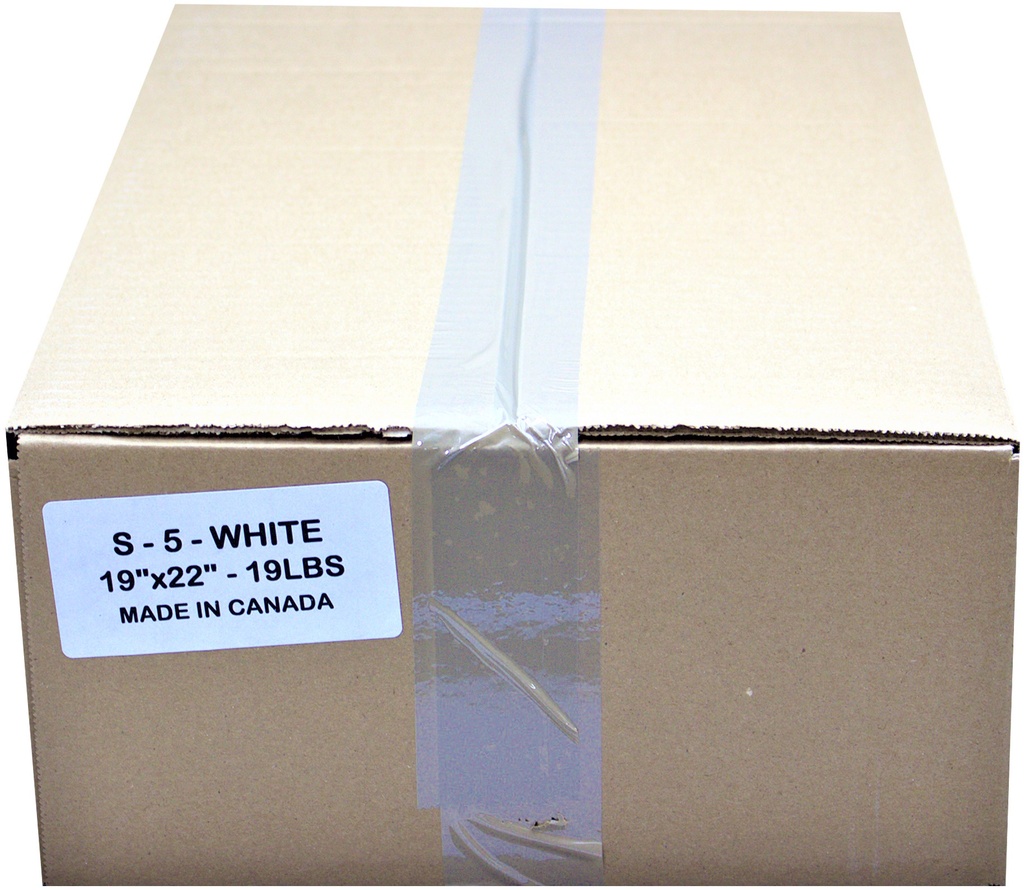 S-5 White T-shirt Bags 19x22 (19 lb)