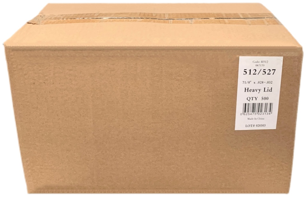H512, 512/527  7" Heavy Lids (500 PC)