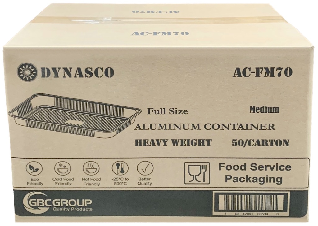 AC-FM80, Full Size Medium Aluminium Containers (50 PC) Dynasco