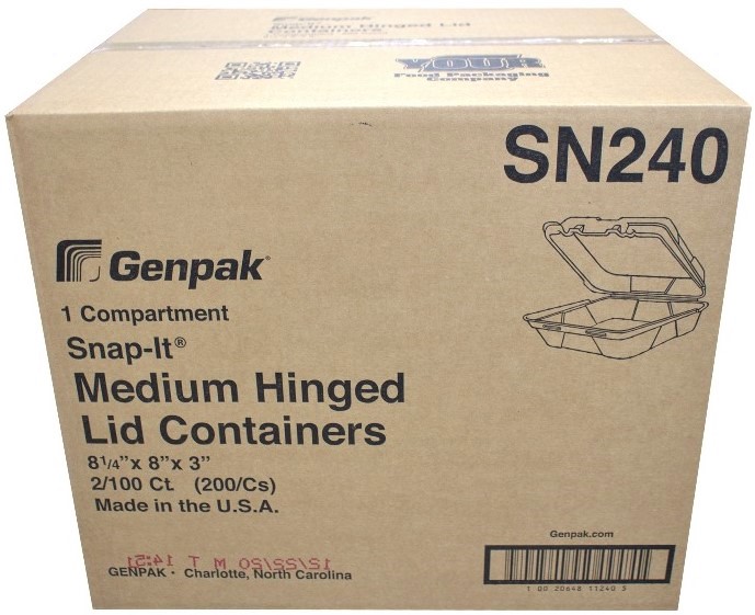 SN240, Foam Containers (200PC) Genpak