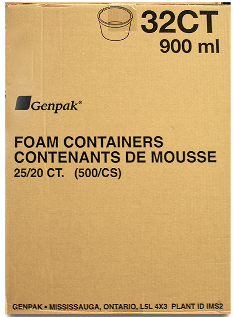 32CT, Foam Containers (500 PC) Genpak