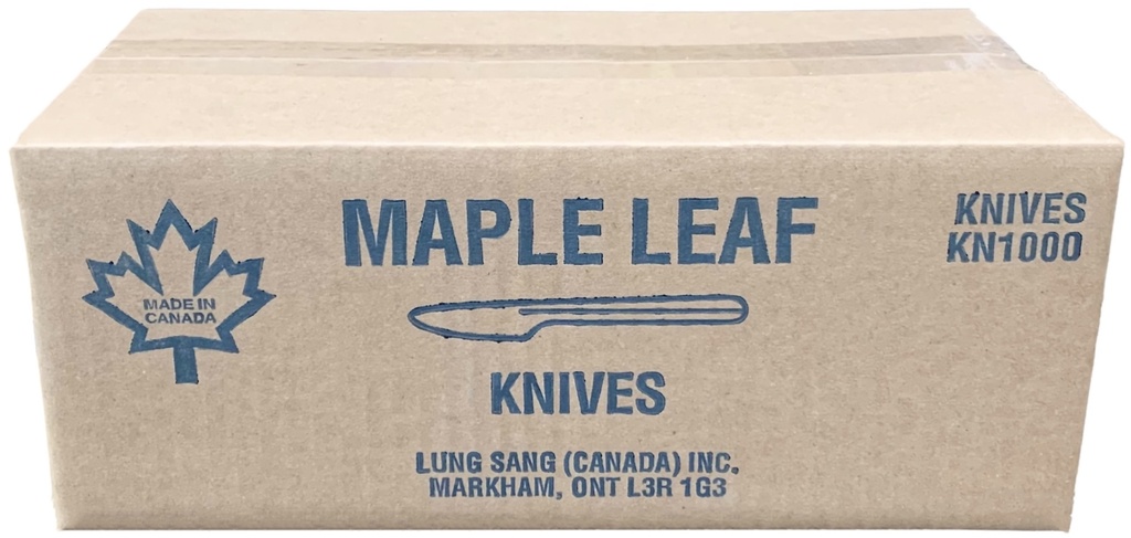 KN1000, Plastic Knives (1000 PC) Maple Leaf