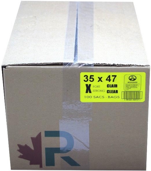 35x47 Ex-Strong Clear Garbage Bags (100 PC) R.A.