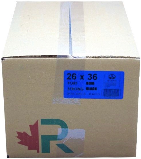 26x36 Strong Black Garbage Bags (200 PC) R.A.