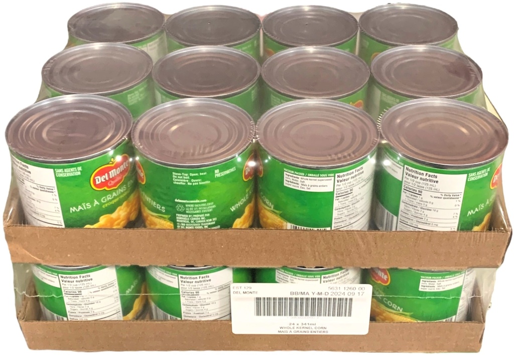 Whole Kernel Corn (24x341 mL) Del Monte