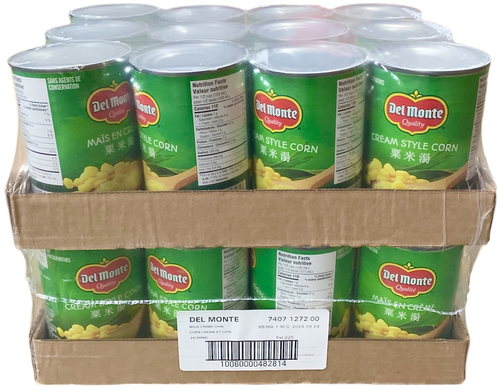Cream Style Corn (24x398 mL) Del Monte