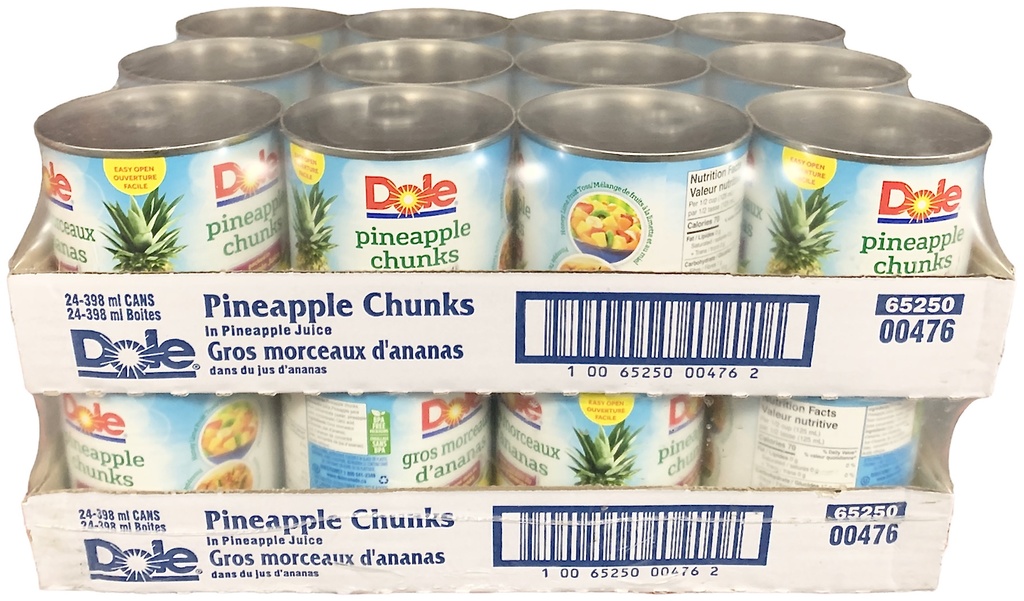 00476, Pineapple Chunk in Pineapple Juice (24x398 mL) Dole