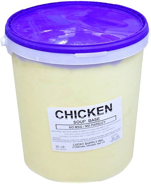Chicken Soup Base No MSG & Parsley (25 lb) Lucky Supply