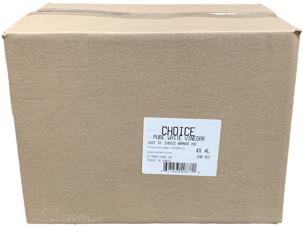Pure White Vinegar (4x4 L) Choice