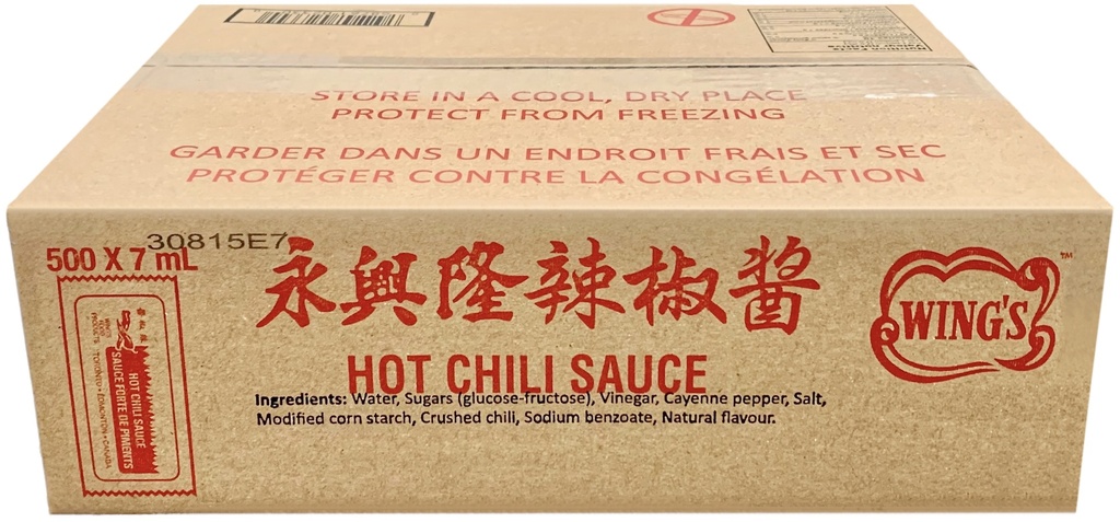 Portion Hot Chili Sauce (500x7 mL) Wing’s