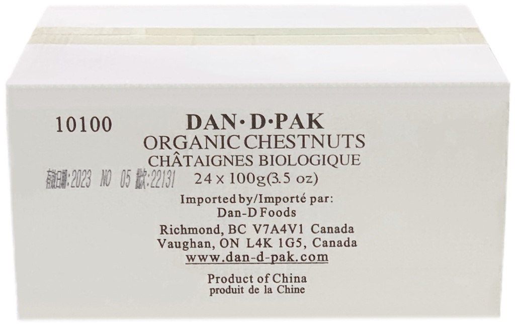 Chestnuts Organic (24x100 g) Dan-D-Pak