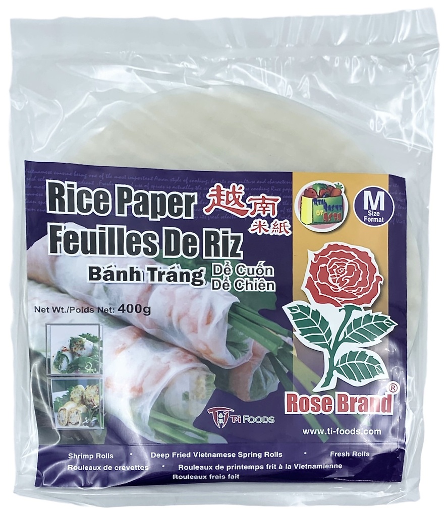 22cm Rice Paper (400 g) Rose Brand