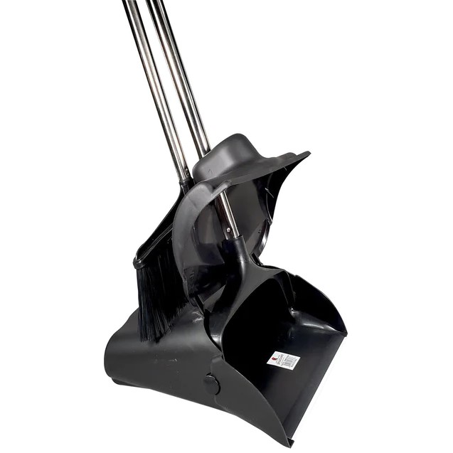 BRM020, Black Lobby Dustpan/Broom Set (1 SET) Spartano