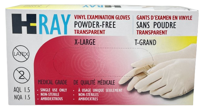 46I 525PF (XL), Vinyl Gloves (100PC) W.S.I./H-Ray
