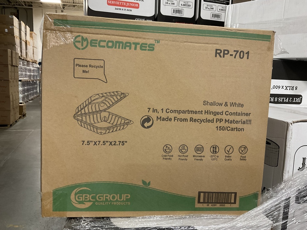 RP-701, 7“ Square Containers (150PC) Ecomates