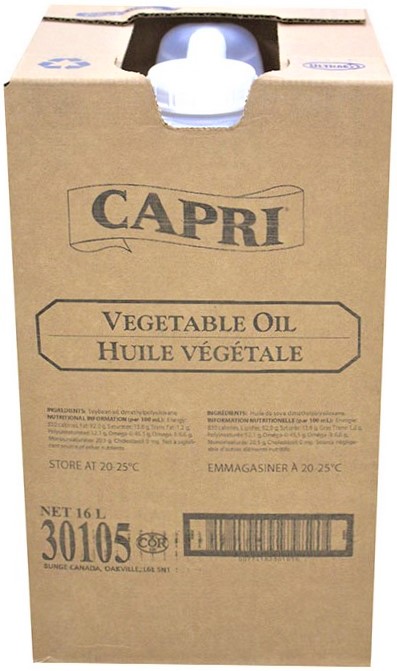 30105, Box Vegetable Oil Jib (16 L) Capri