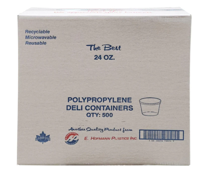 HT24, Deli Container - Clear - 24oz (10x50ct) Hofmann