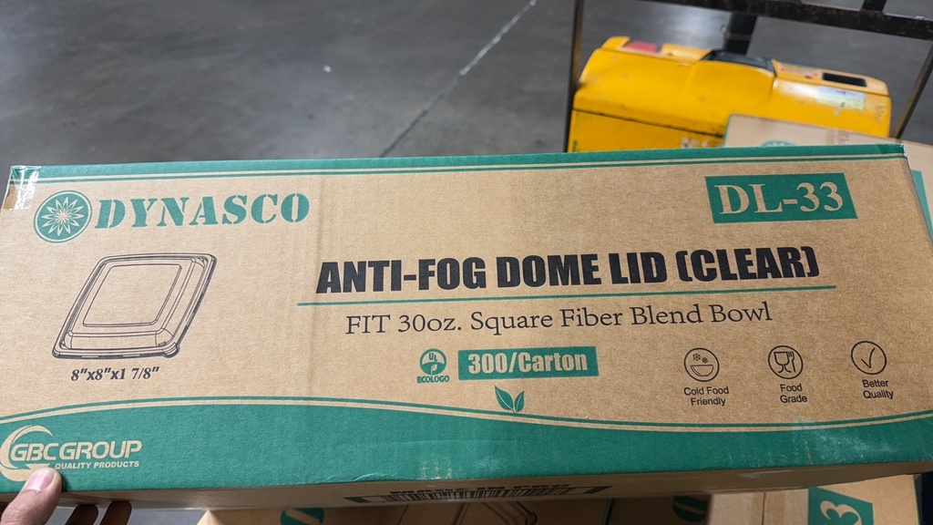 DL-33 Anti-Fog Dome Lid (Clear) (300 Pc) Dyansco