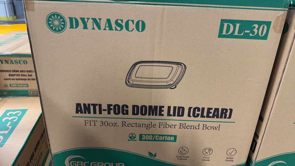 DL-30 Anti-Fog Dome Lid (Clear) (300 Pc) Dyansco