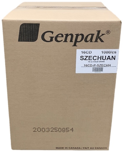 [*89404] 16CD, <Szechuan> Cold Drinking Cups (1000 PC) Genpak